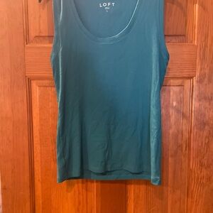 LOFT Teal Sleeveless Tank Top